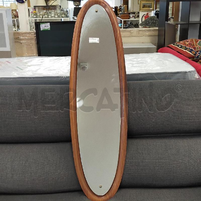SPECCHIO OVALE TEAK | Mercatino dell'Usato Roma rebibbia 2