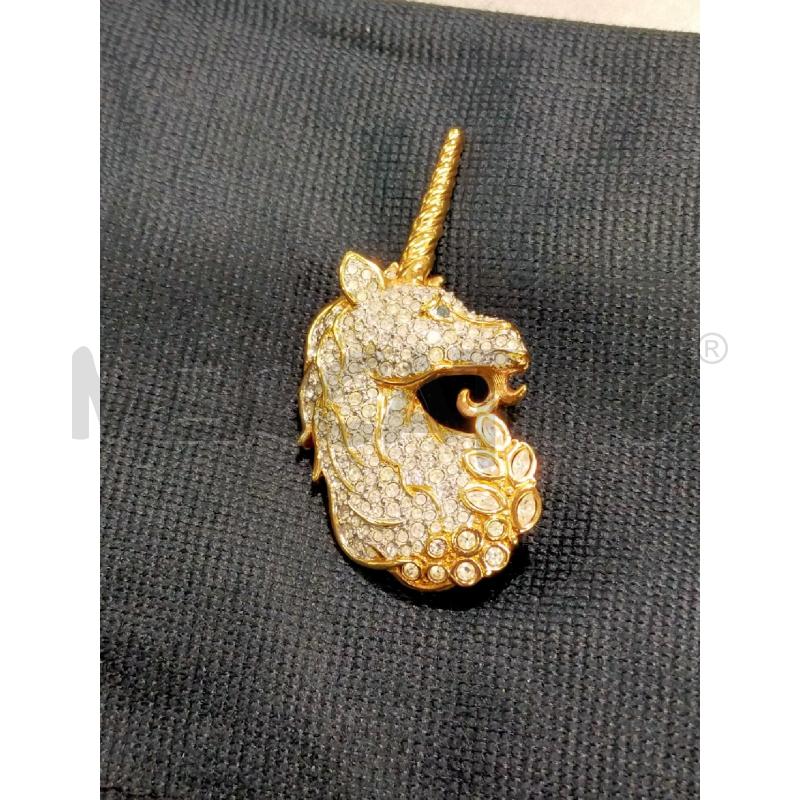 SPILLA UNICORNO SWAROVSKI PUNTI LUCE RETRO SMALTATO | Mercatino dell'Usato Roma rebibbia 1