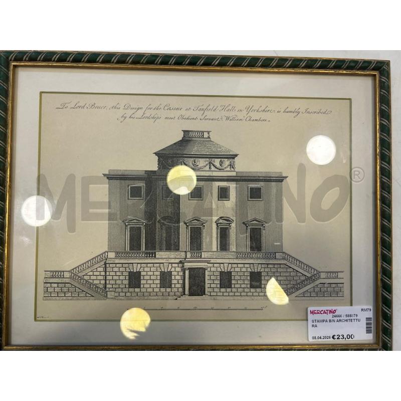 STAMPA B/N ARCHITETTURA  | Mercatino dell'Usato Roma rebibbia 1