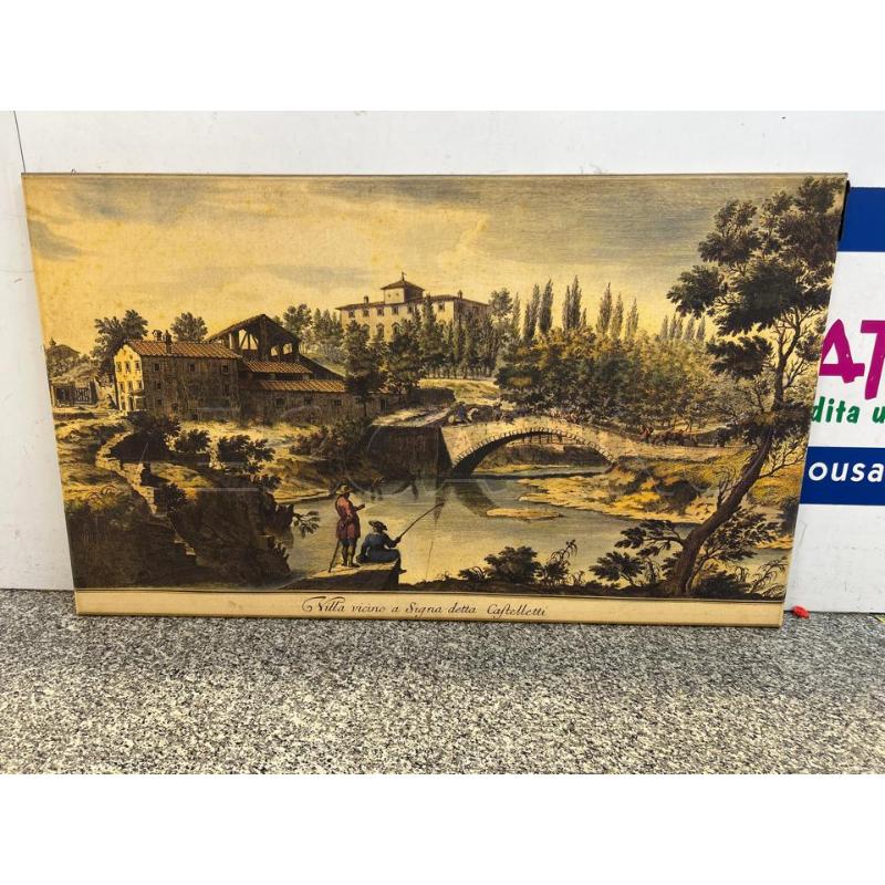 STAMPA COLORI SU STOFFA VILLA VICINO A SIGNA DETTA CASTELLETTI 90X151 | Mercatino dell'Usato Roma rebibbia 1