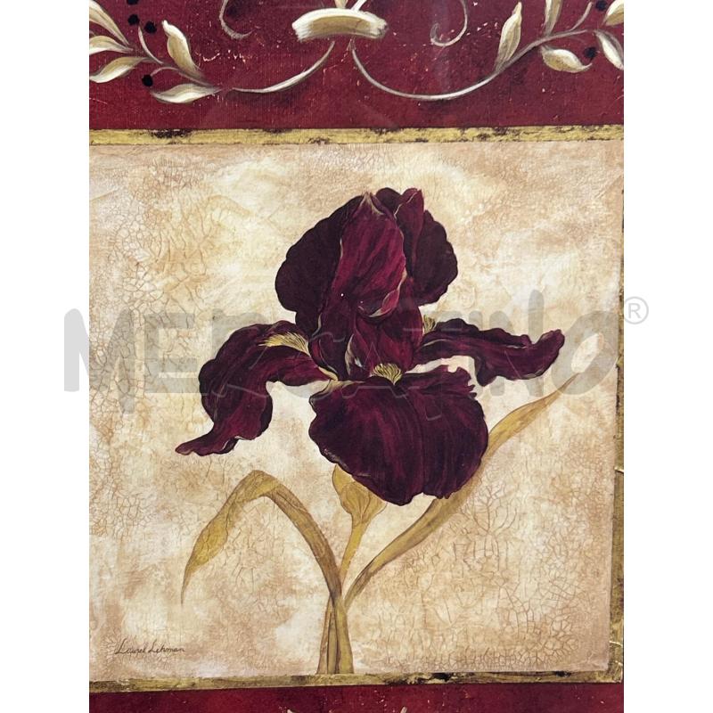 STAMPA FIORE ROSSO C FLOREALE 72X72 | Mercatino dell'Usato Roma rebibbia 2