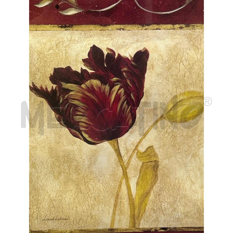 STAMPA FIORE ROSSO C FLOREALE 72X72 | Mercatino dell'Usato Roma rebibbia 2