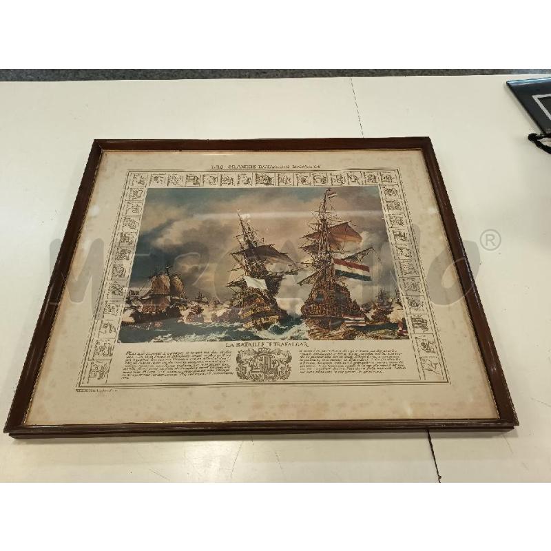 STAMPA GALEONI LA BATAILLE DE TRAFALGAR  | Mercatino dell'Usato Roma rebibbia 1