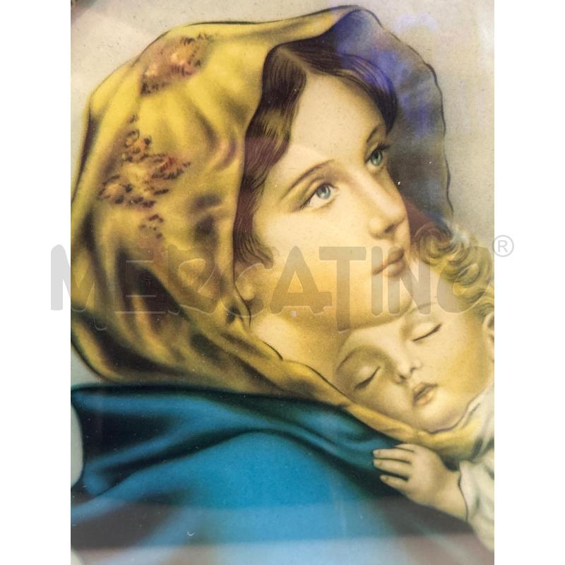 STAMPA RELIGIOSA DONNA CON BAMBINO C BIANCA | Mercatino dell'Usato Roma rebibbia 2