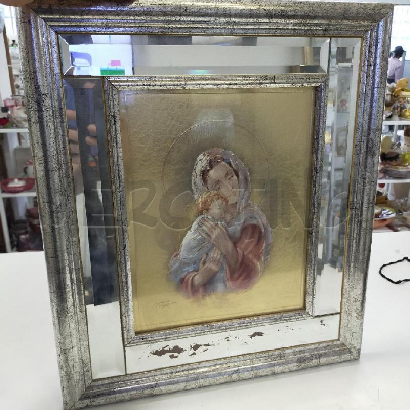 STAMPA RELIGIOSA LAMINA DORATA C CROMO VETRO MOLATO | Mercatino dell'Usato Roma rebibbia 1