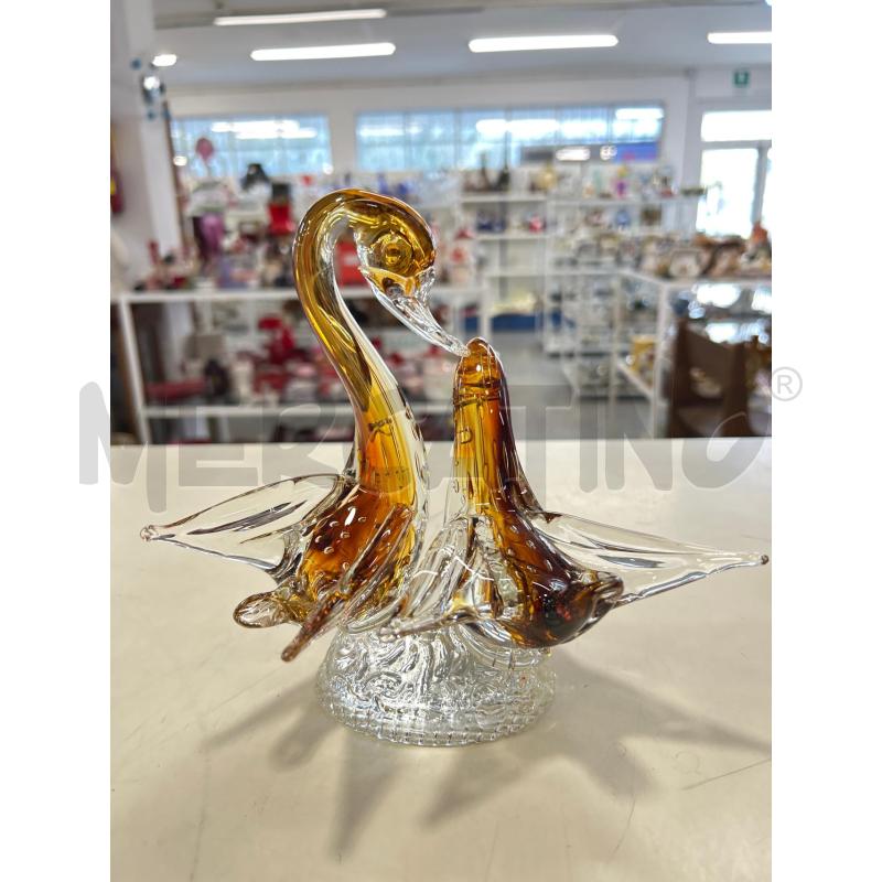 STATUA COPPIA PAPERE MURANO | Mercatino dell'Usato Roma rebibbia 2