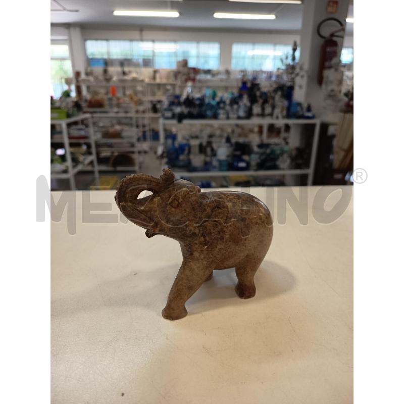 STATUINA ELEFANTE PIETRA MARRONE  | Mercatino dell'Usato Roma rebibbia 1
