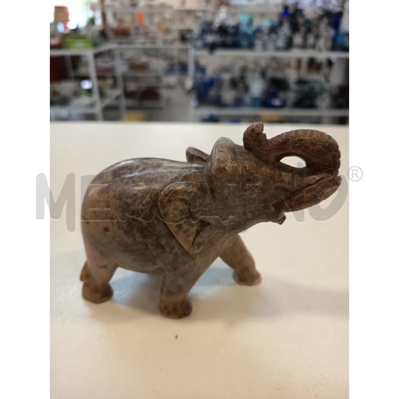 STATUINA ELEFANTE PIETRA MARRONE  | Mercatino dell'Usato Roma rebibbia 3