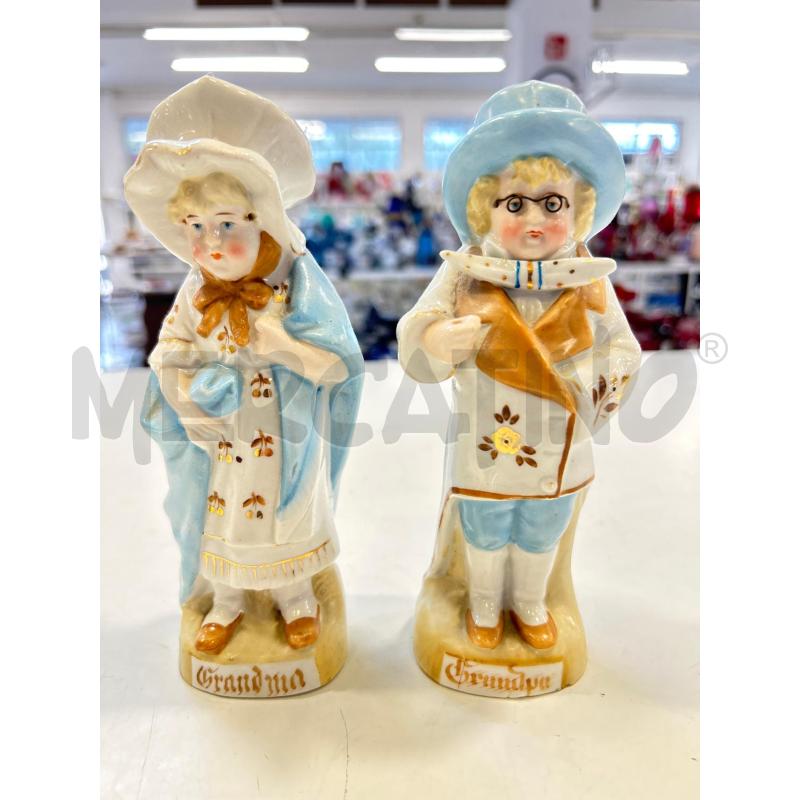 STATUINE COPPIA GRANDMA E GRANDPA DA RIV | Mercatino dell'Usato Roma rebibbia 1