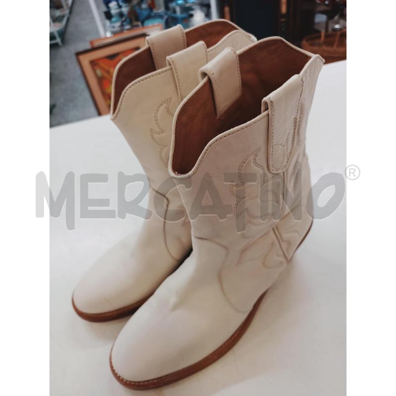 STIVALETTI DONNA TWINSET MILANO AVORIO IMPUNTURE RIALZO LATO | Mercatino dell'Usato Roma rebibbia 4