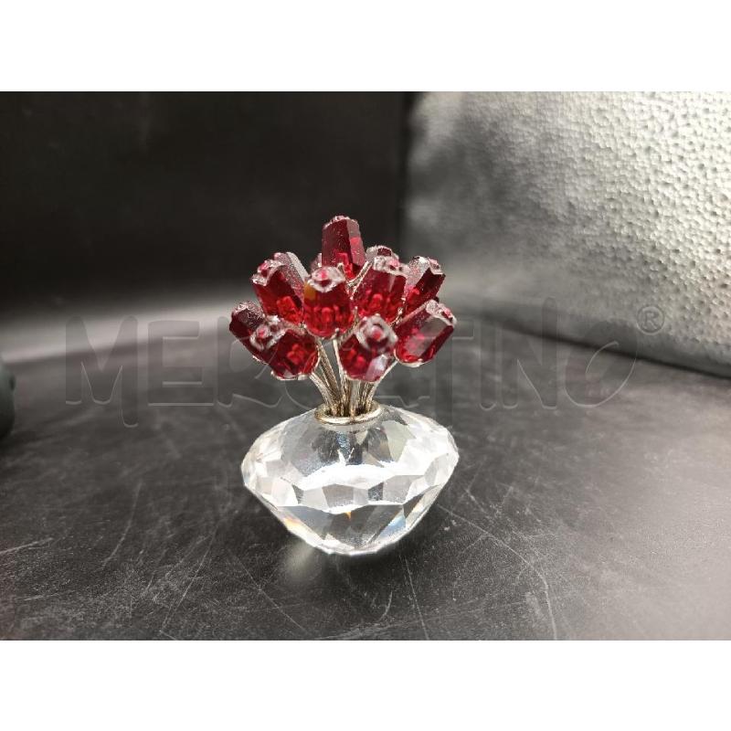 SWAROVSKI VASO C FIORI ROSSI | Mercatino dell'Usato Roma rebibbia 1