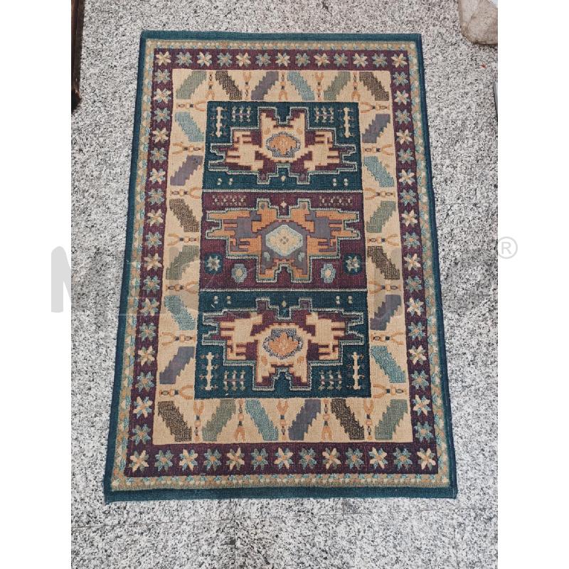 TAPPETO BLU FIGURE ETNICHE 150 X 97 | Mercatino dell'Usato Roma rebibbia 1