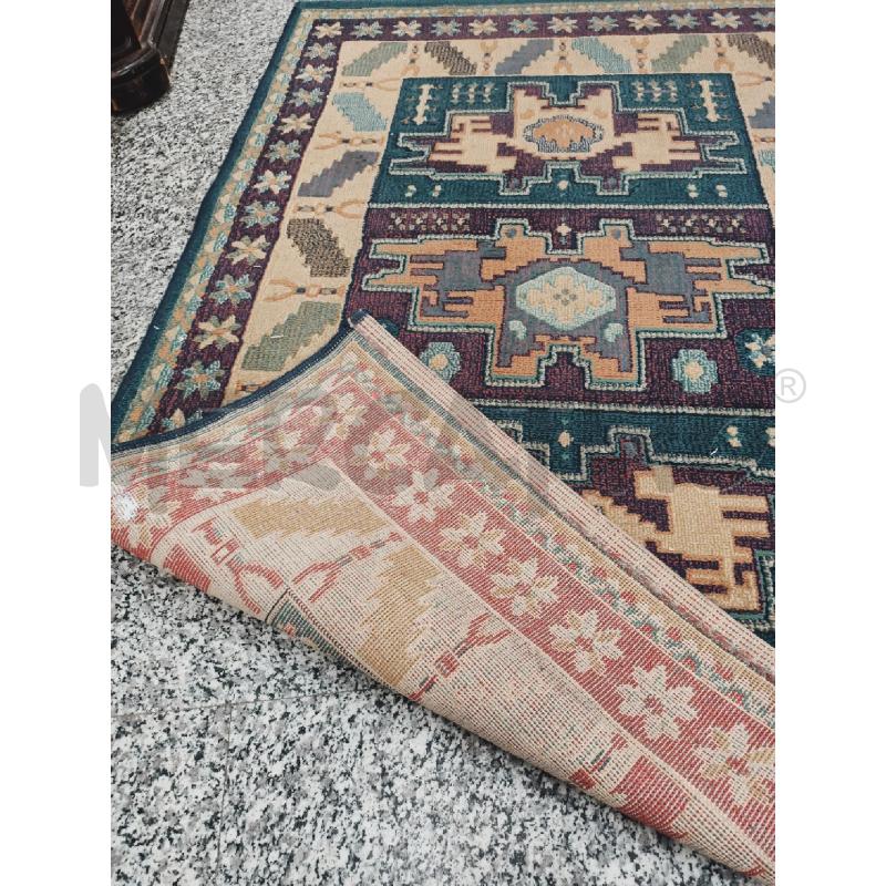 TAPPETO BLU FIGURE ETNICHE 150 X 97 | Mercatino dell'Usato Roma rebibbia 3