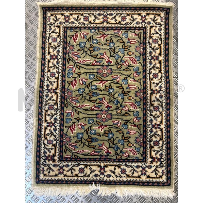 TAPPETO KAYSERI YUN VERDE BIANCO 89X67 | Mercatino dell'Usato Roma rebibbia 1
