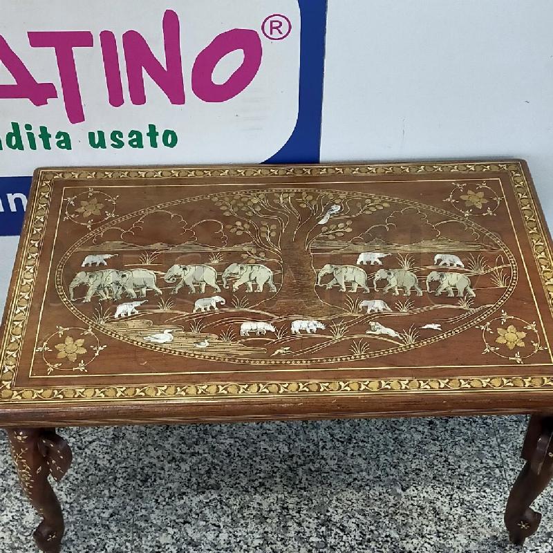 TAVOLINO RETT.INDIANO INSERTI MADRE PERLA | Mercatino dell'Usato Roma rebibbia 5