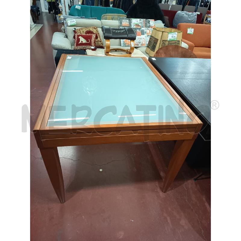 TAVOLO CALLIGARIS ALL. CILIEGIO VETRO  | Mercatino dell'Usato Roma rebibbia 1