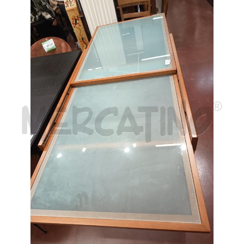 TAVOLO CALLIGARIS ALL. CILIEGIO VETRO  | Mercatino dell'Usato Roma rebibbia 3