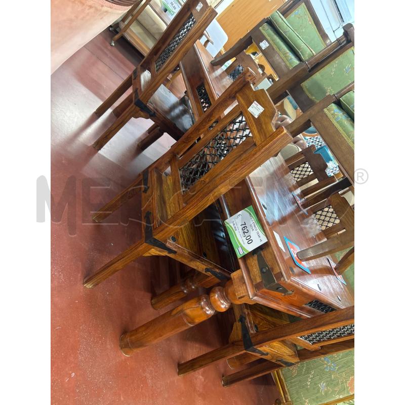 TAVOLO ETNICO TEAK +6 SEDIE | Mercatino dell'Usato Roma rebibbia 1