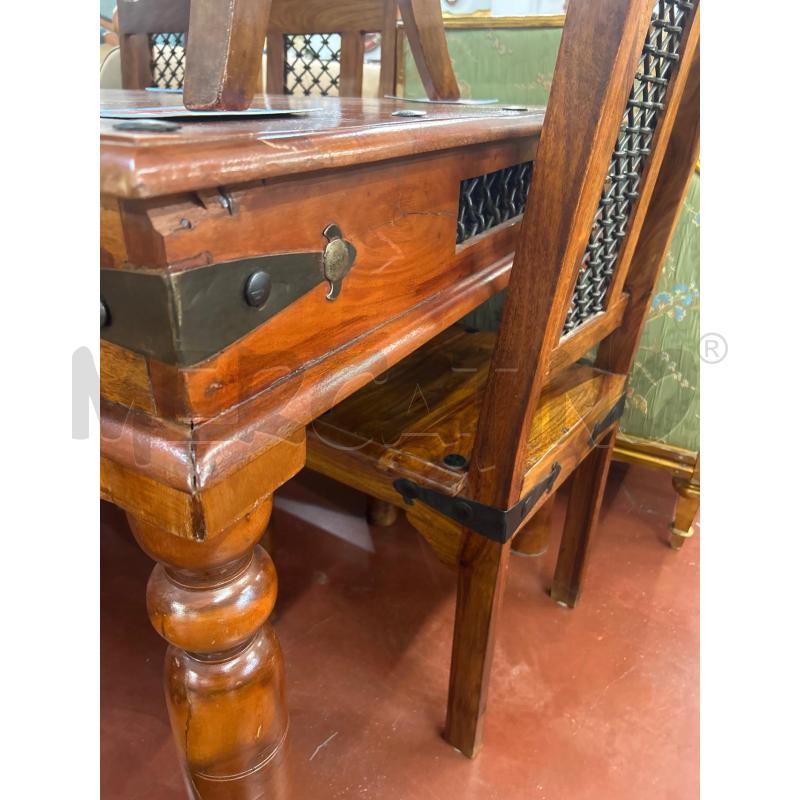 TAVOLO ETNICO TEAK +6 SEDIE | Mercatino dell'Usato Roma rebibbia 3