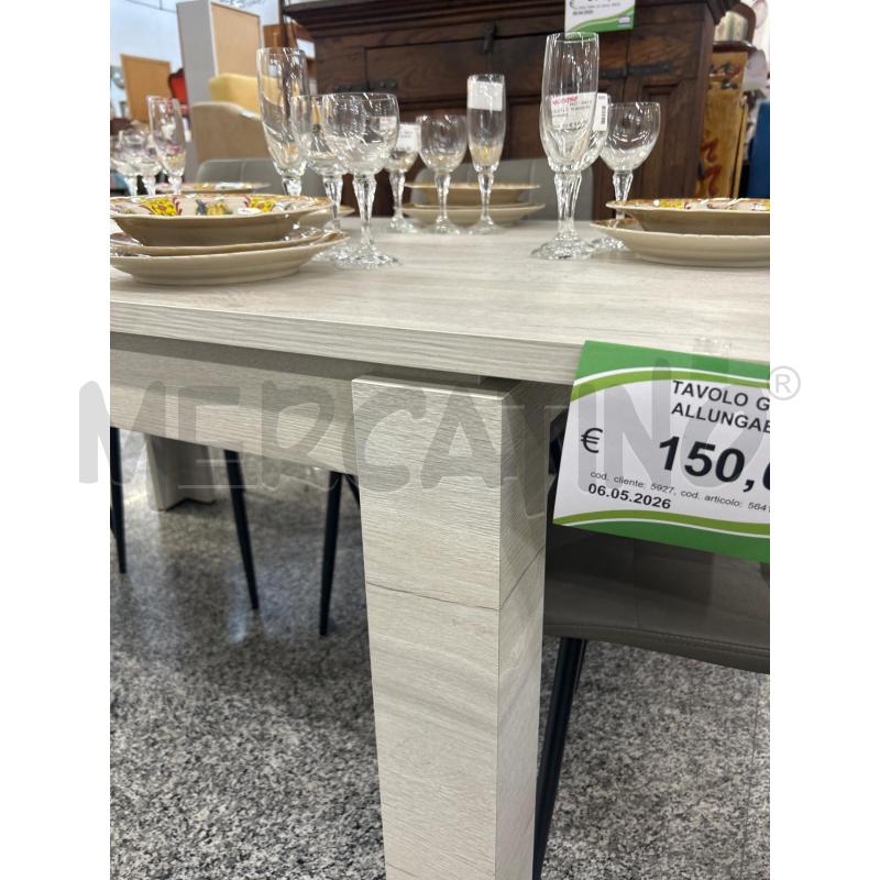 TAVOLO GRIGIO ALLUNGABILE  | Mercatino dell'Usato Roma rebibbia 2