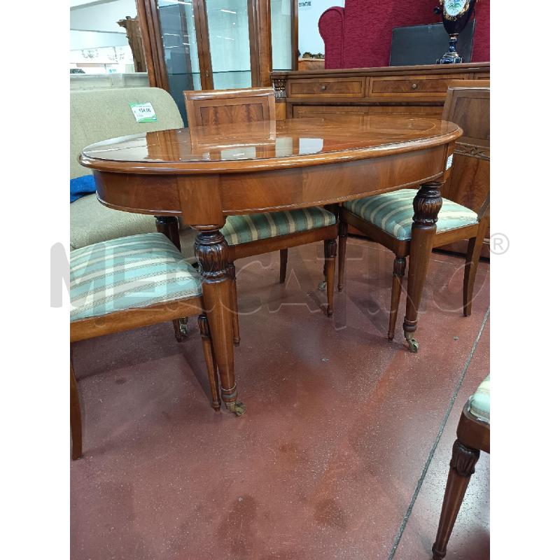 TAVOLO INTARS.OVALE ALL +4 SEDIE/2 PROL. | Mercatino dell'Usato Roma rebibbia 2