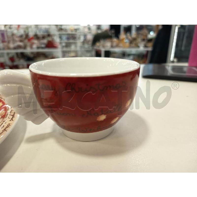 TAZZA DOPPIO PIATTINO ROSSO ANGELO THUN | Mercatino dell'Usato Roma rebibbia 4