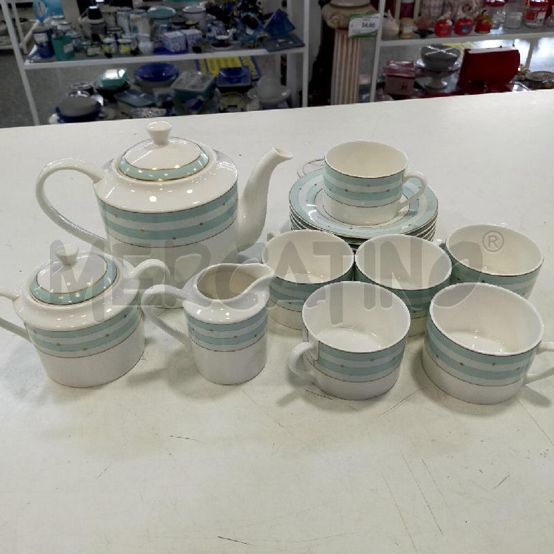 TAZZE ATELIER BIANCHE AZZIRRE 6PZ+3PORTATE | Mercatino dell'Usato Roma rebibbia 1