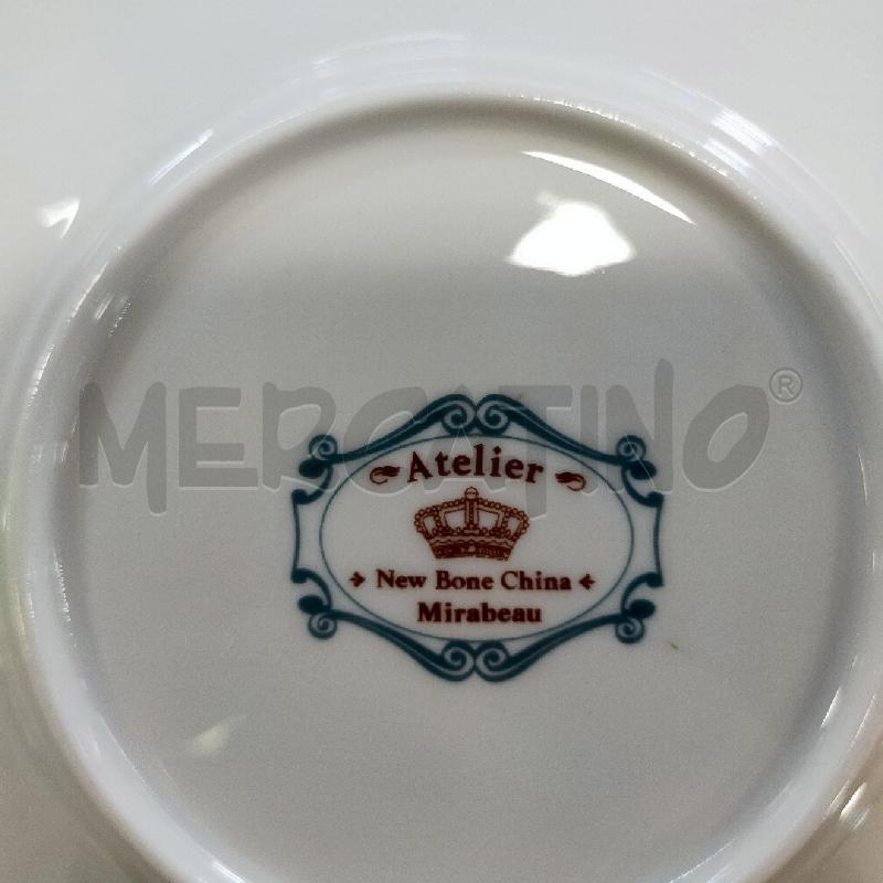 TAZZE ATELIER BIANCHE AZZIRRE 6PZ+3PORTATE | Mercatino dell'Usato Roma rebibbia 4