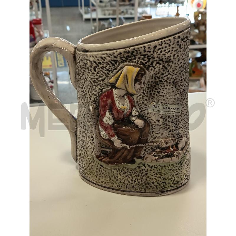 TAZZE CERAM SARDA DEL CARMEN NUORO RILIEVO 6PZ+BROCCA | Mercatino dell'Usato Roma rebibbia 3