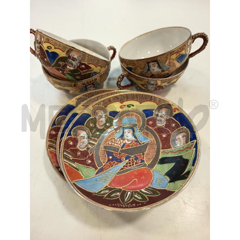TAZZE ORIENTALI DEC DOR RILIEVO 4PZ+3 PORTATE | Mercatino dell'Usato Roma rebibbia 1