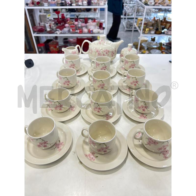 TAZZE PZ. 12+3 PORTATE BAVARIA FIORI ROSA | Mercatino dell'Usato Roma rebibbia 1