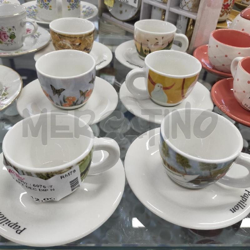 TAZZINE 6PZ DEC DIPINTI | Mercatino dell'Usato Roma rebibbia 1