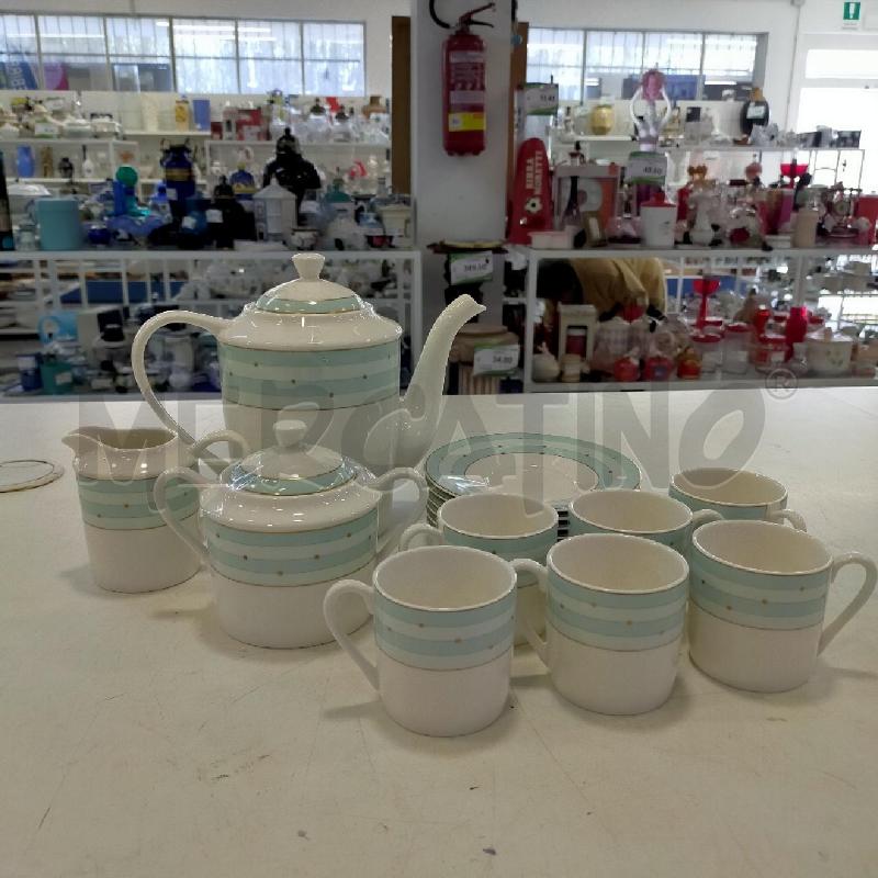 TAZZINE ATELIER CAFFE BIANCHE AZZURRE 6PZ+3 PORTATE | Mercatino dell'Usato Roma rebibbia 1