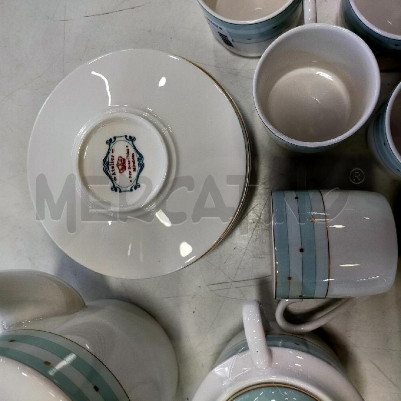 TAZZINE ATELIER CAFFE BIANCHE AZZURRE 6PZ+3 PORTATE | Mercatino dell'Usato Roma rebibbia 3