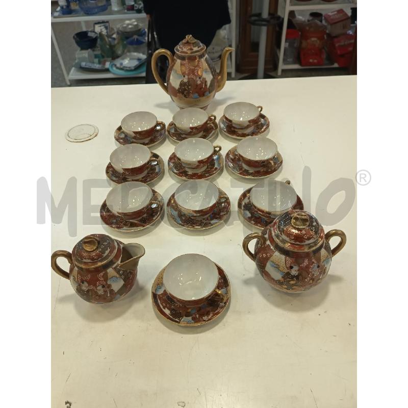 TAZZINE BONE CHINA ORIENTALE DIPINTO 10PZ+3 PORTATE | Mercatino dell'Usato Roma rebibbia 1