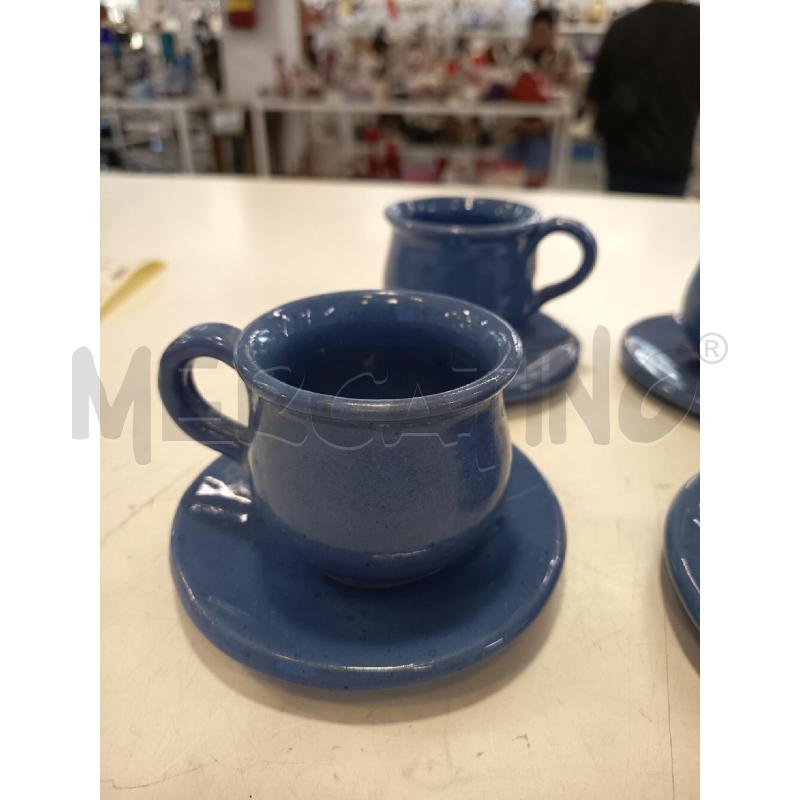 TAZZINE CERAM BLU 4PZ | Mercatino dell'Usato Roma rebibbia 2