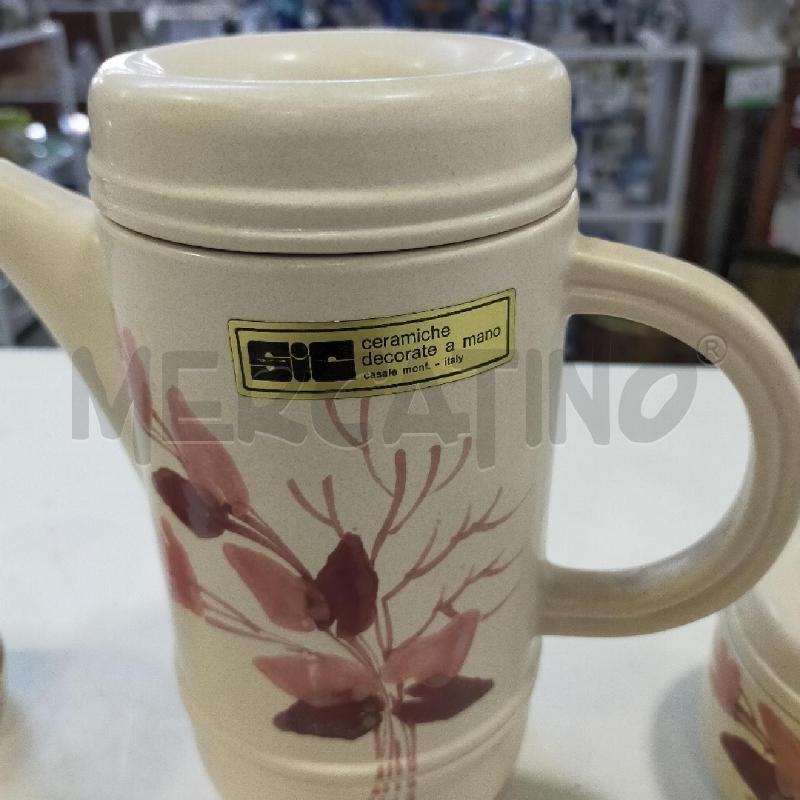 TAZZINE CERAM SIC FIORI ROSA 6PZ+3PORTATE | Mercatino dell'Usato Roma rebibbia 2