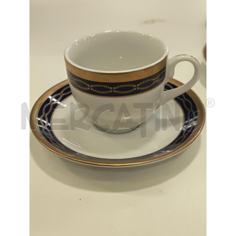TAZZINE THUN CERAM BIANCA B BLU DOR 10PZ+2PORTATE | Mercatino dell'Usato Roma rebibbia 2