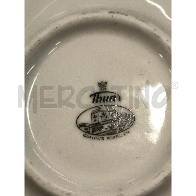 TAZZINE THUN CERAM BIANCA B BLU DOR 10PZ+2PORTATE | Mercatino dell'Usato Roma rebibbia 3