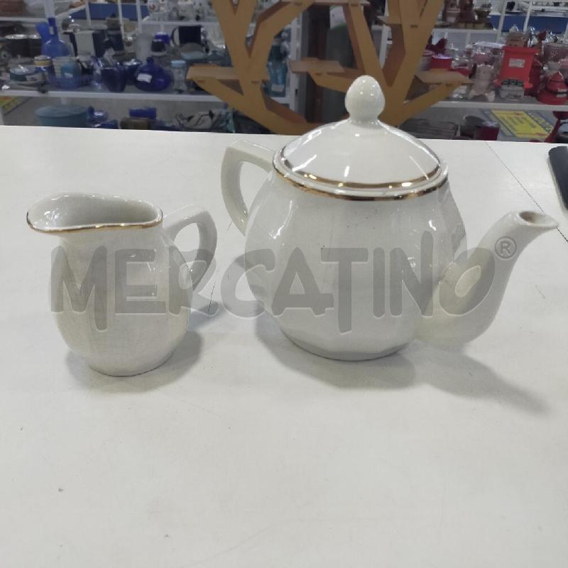 TEIERA E LATTIERA SOCIETA CERAMICA LAVENO BIANCA B DOR | Mercatino dell'Usato Roma rebibbia 1