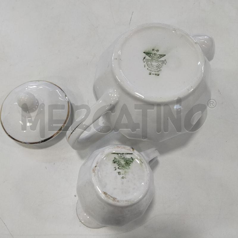 TEIERA E LATTIERA SOCIETA CERAMICA LAVENO BIANCA B DOR | Mercatino dell'Usato Roma rebibbia 3