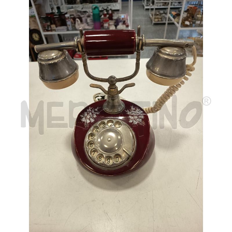 TELEFONO A DISCO ROSSO FIORI | Mercatino dell'Usato Roma rebibbia 1