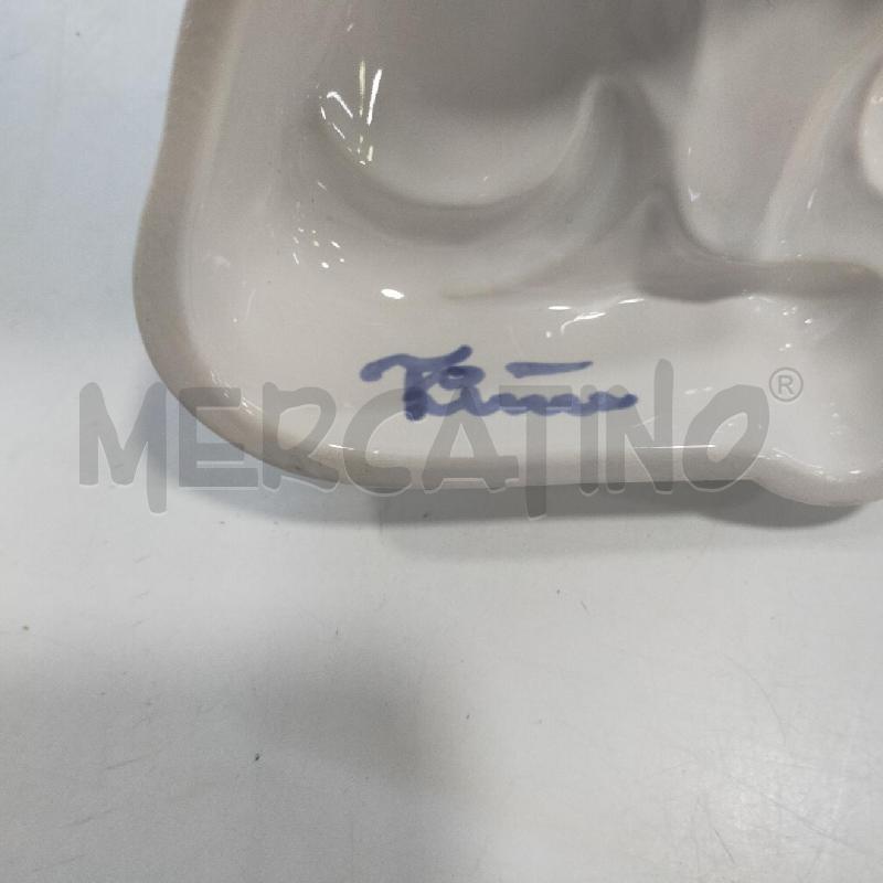 THUN PLACCA BIANCA BLU CANE | Mercatino dell'Usato Roma rebibbia 3
