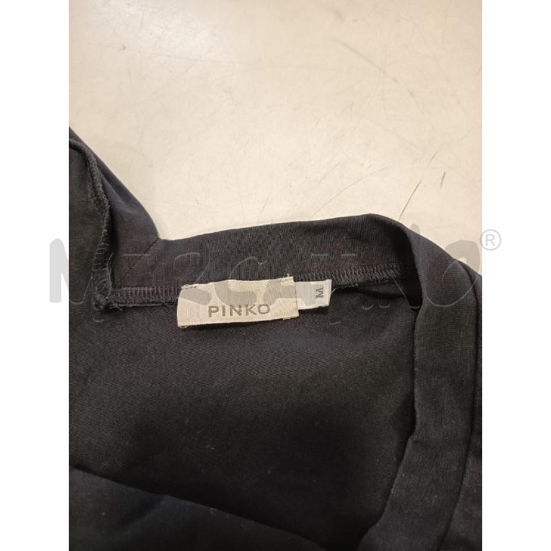 TOP PINKO NERO SCRITTA BRILLANTINI  | Mercatino dell'Usato Roma rebibbia 3