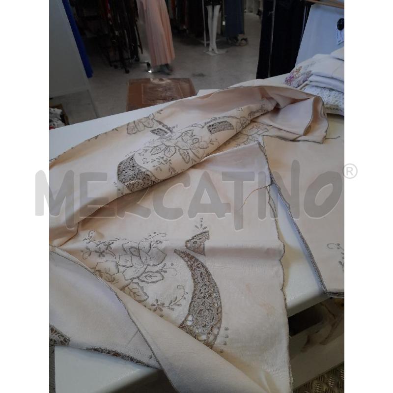 TOVAGLIA+12TOVAGLIOLI BEIGE RICAMI GRIGI | Mercatino dell'Usato Roma rebibbia 4