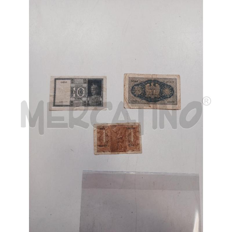 TRIS BANCONOTE REGNO  | Mercatino dell'Usato Roma rebibbia 2