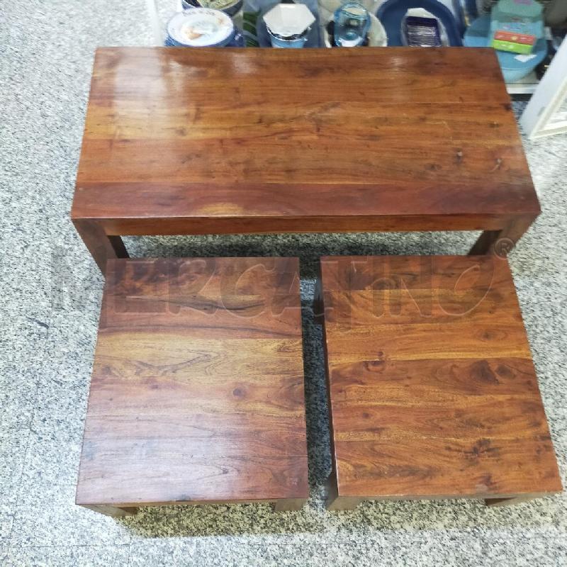 TRITTICO TAVOLINI BASSI TEAK | Mercatino dell'Usato Roma rebibbia 2
