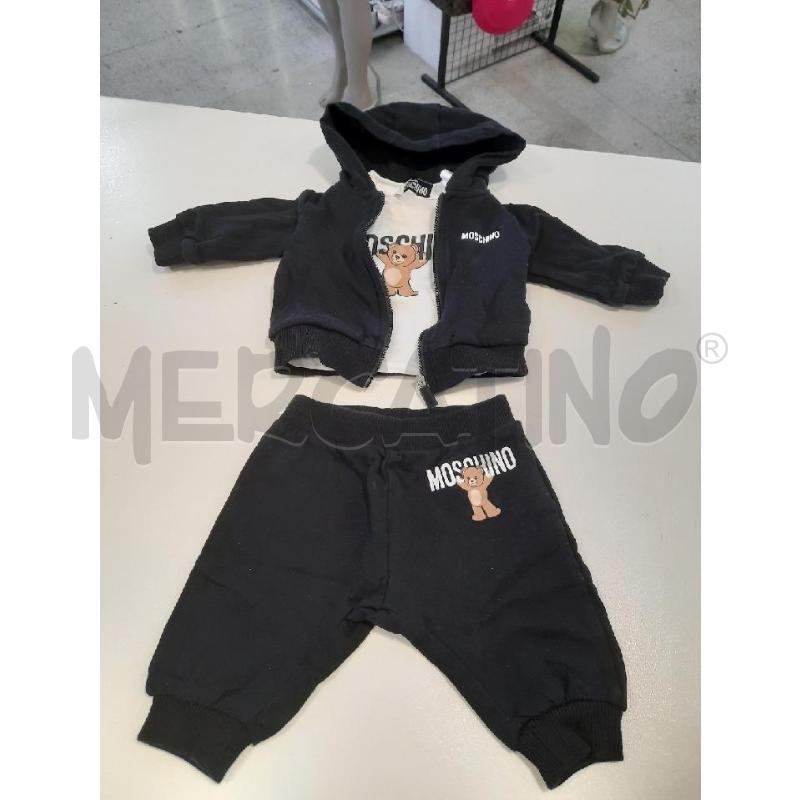 TUTINA BAMBINO 3 PZ MOSCHINO KIDS NERA BIANCA | Mercatino dell'Usato Roma rebibbia 1