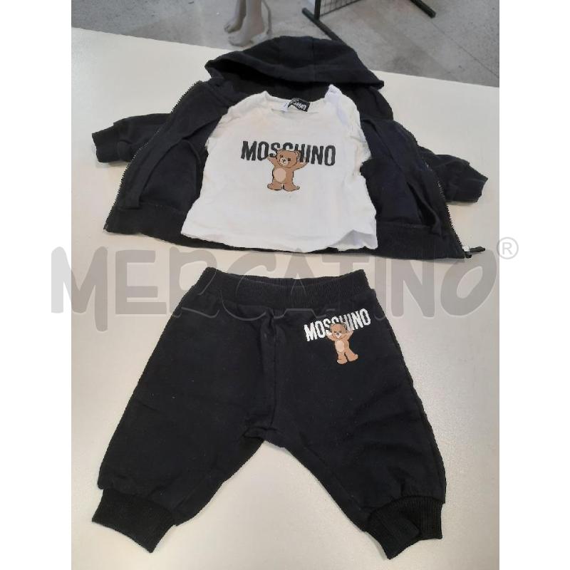 TUTINA BAMBINO 3 PZ MOSCHINO KIDS NERA BIANCA | Mercatino dell'Usato Roma rebibbia 2