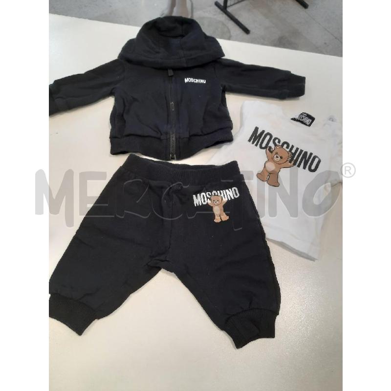TUTINA BAMBINO 3 PZ MOSCHINO KIDS NERA BIANCA | Mercatino dell'Usato Roma rebibbia 3